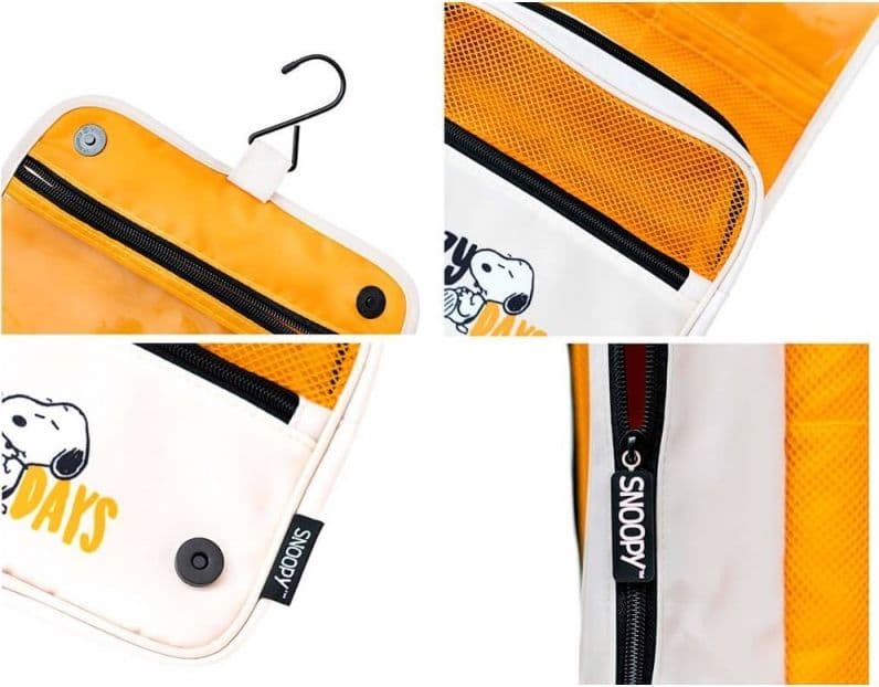 Snoopy - Travel Toiletry Bag with Hanging Hook - 3