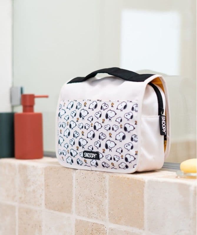 Snoopy - Travel Toiletry Bag with Hanging Hook - 5