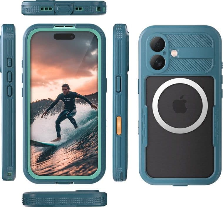 Crong Seal Cover - Custodia impermeabile IP68 per iPhone 17 (Marine) - 2