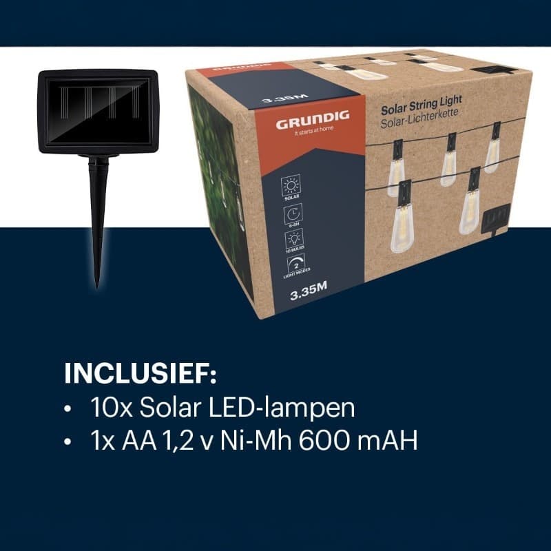Grundig - Solar Garden LED Lights 3.35 m - 6