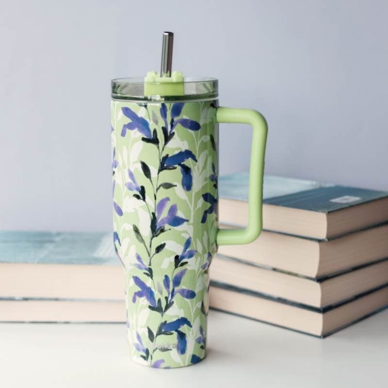 Quokka Stream - Tazza termica in acciaio inossidabile da 1200 ml con cannuccia (Matcha) - 3
