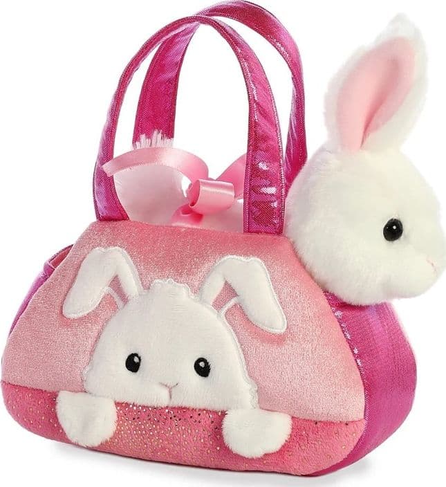 Fancy Pals – PeekaBoo Bunny Peluche in Borsa Rosa 20 cm Ecologico - 2