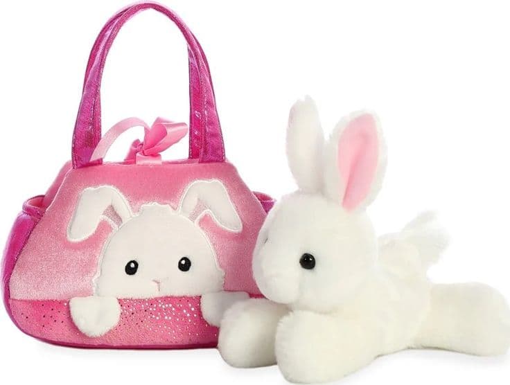 Fancy Pals – PeekaBoo Bunny Peluche in Borsa Rosa 20 cm Ecologico - 3