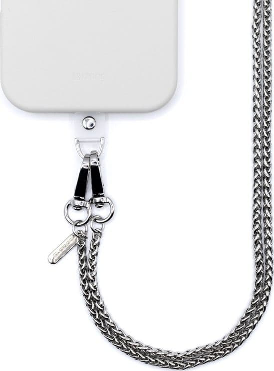 Crong Phone Crossbody - Cordino per telefono (Silver Link)
