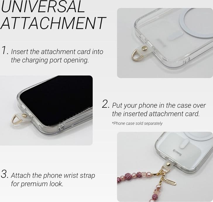 Crong Phone Crossbody - Cordino per telefono (Silver Link) - 2
