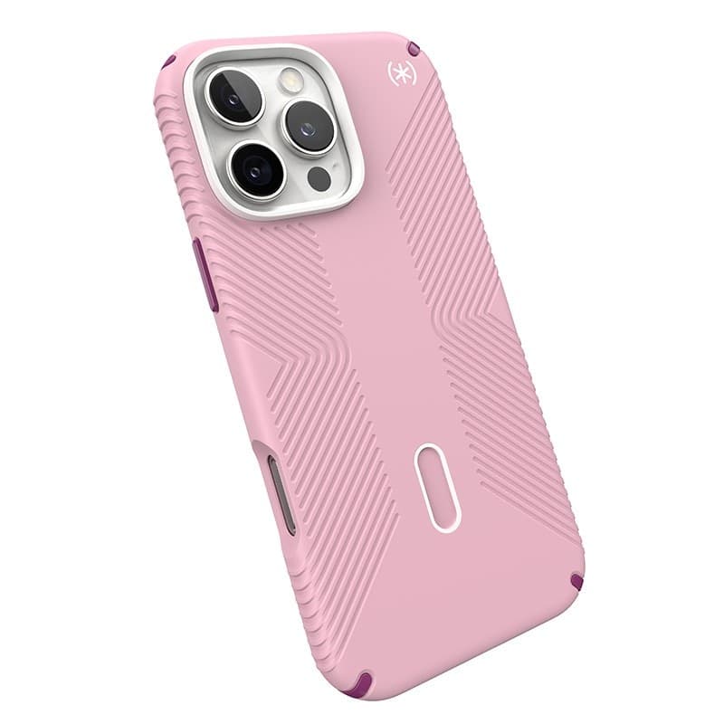 Speck Presidio2 Grip ClickLock & MagSafe - Case for iPhone 16 Pro Max (Wednesday Pink / Boysenberry Purple / White) - 8