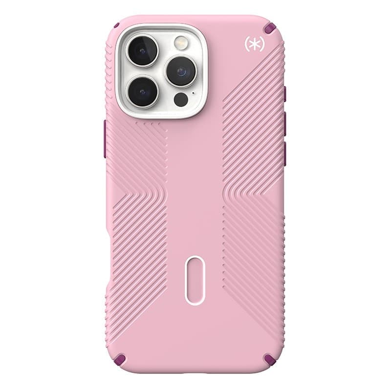 Speck Presidio2 Grip ClickLock & MagSafe - Case for iPhone 16 Pro Max (Wednesday Pink / Boysenberry Purple / White) - 9