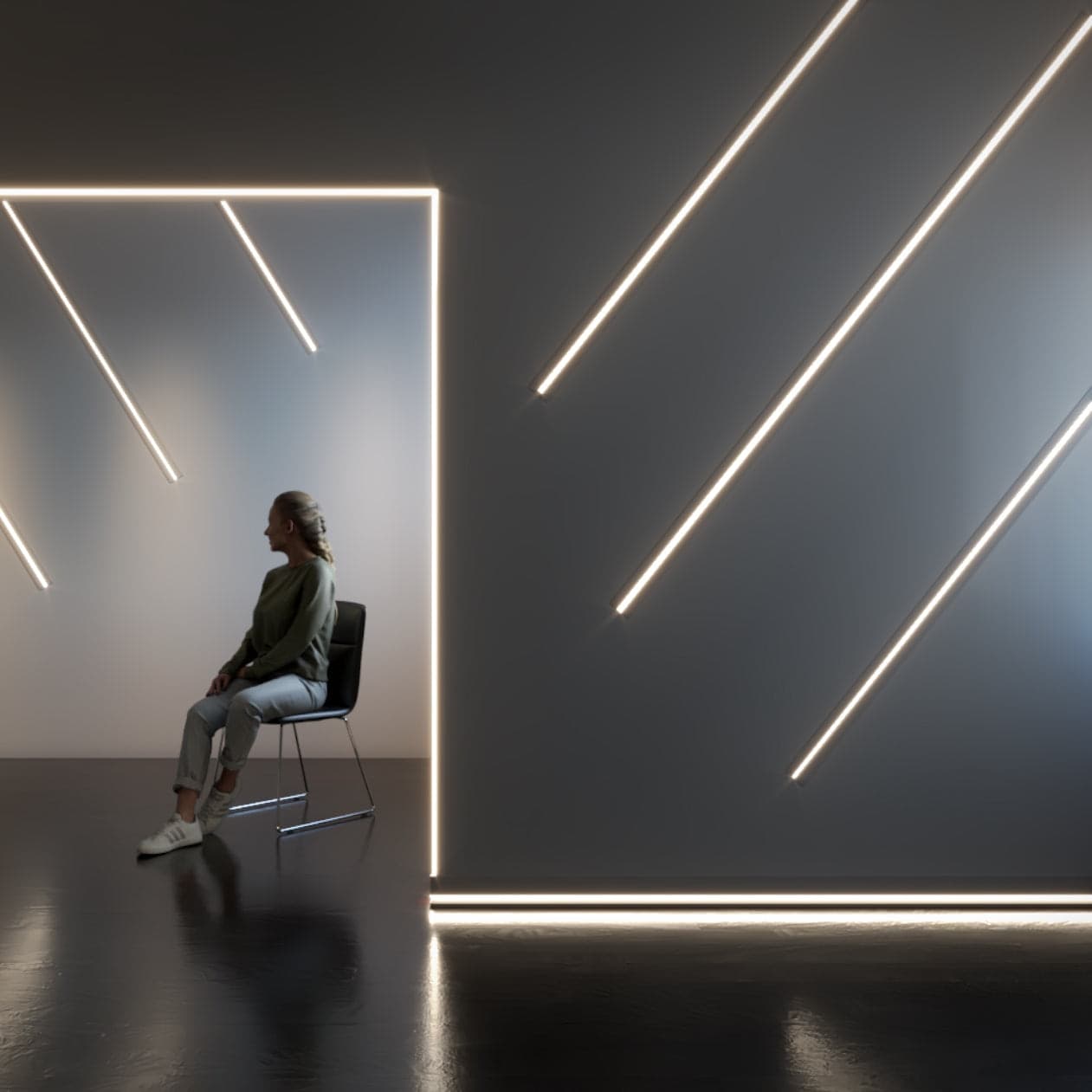 Profilo LED da Incasso per Cartongesso in Polimero 17x80x2700 mm – JX183 – Venduto al Metro Lineare - 5