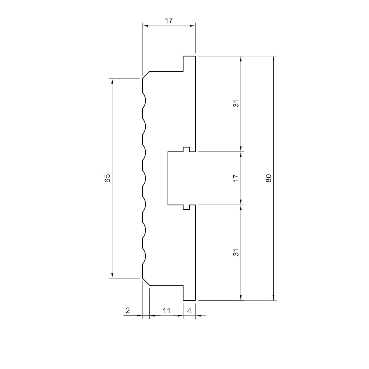 Profilo LED da Incasso per Cartongesso in Polimero 17x80x2700 mm – JX183 – Venduto al Metro Lineare - 8
