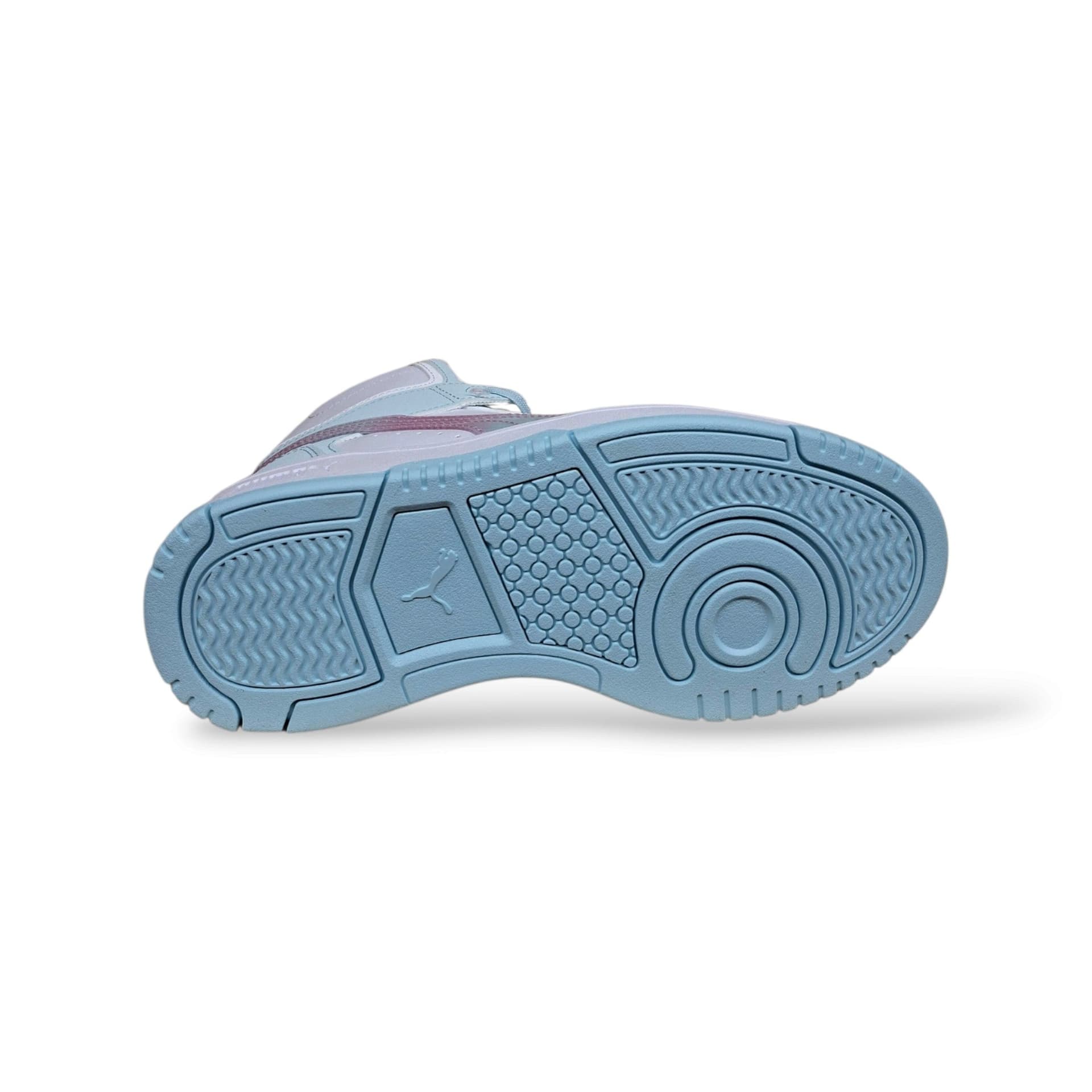 Puma Rebound 408372 Sneakers Alte Ragazze e Donna Bianco Celeste Rosa | Pelle Lacci Basket Style Pastel Femminile | Taglie 36-39 | Scarpetteria Gica - 5