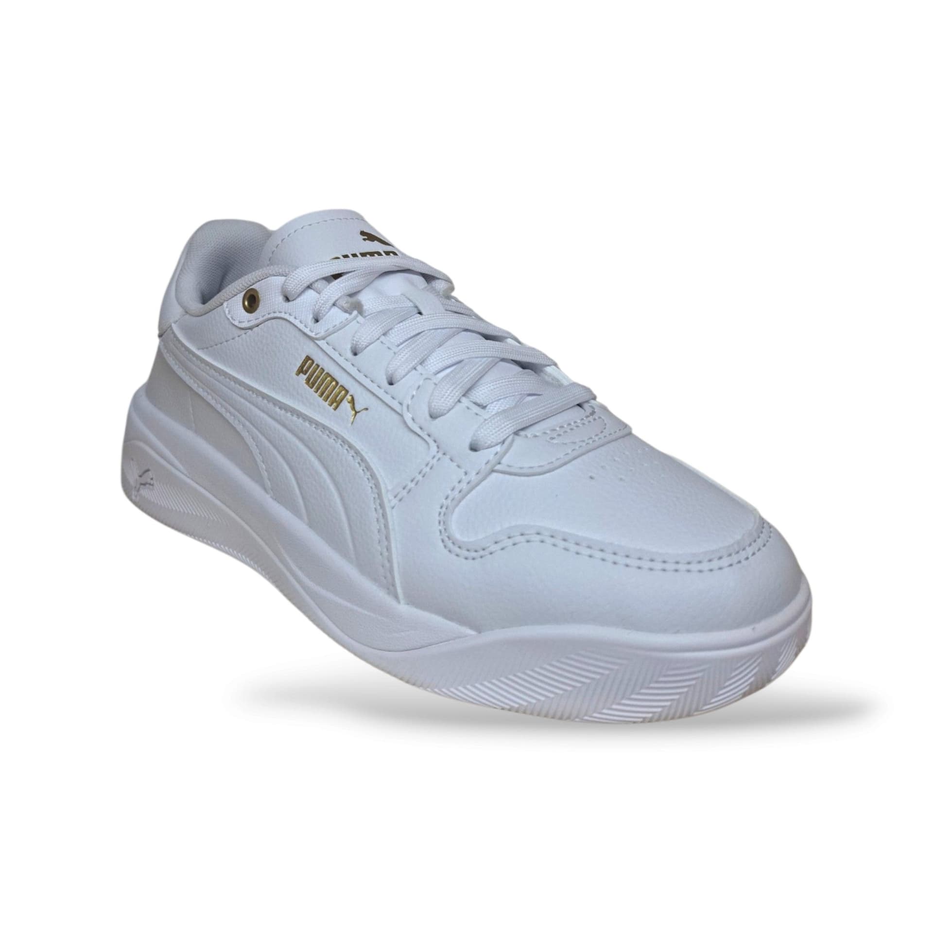 Puma Court Bae 408625 Sneakers Bambini e Ragazzi Bianco | Pelle Laccio Elastico Velcro Tennis Style Minimal Premium | Taglie 28-35 | Scarpetteria Gica - 12