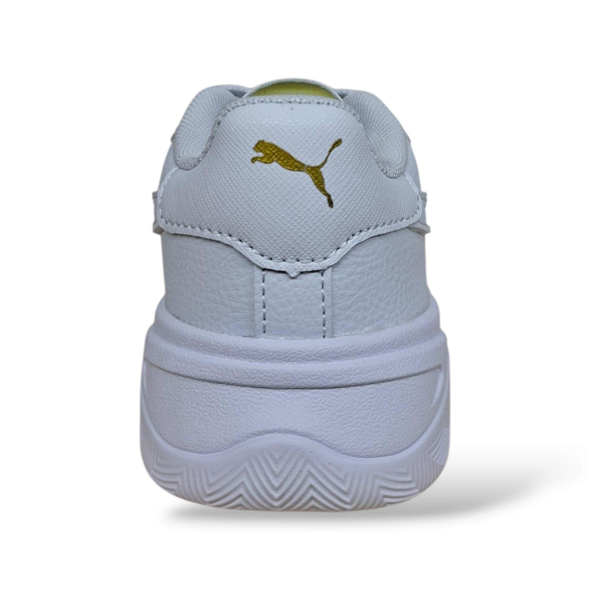Puma Court Bae 408625 Sneakers Bambini e Ragazzi Bianco | Pelle Laccio Elastico Velcro Tennis Style Minimal Premium | Taglie 28-35 | Scarpetteria Gica - 3