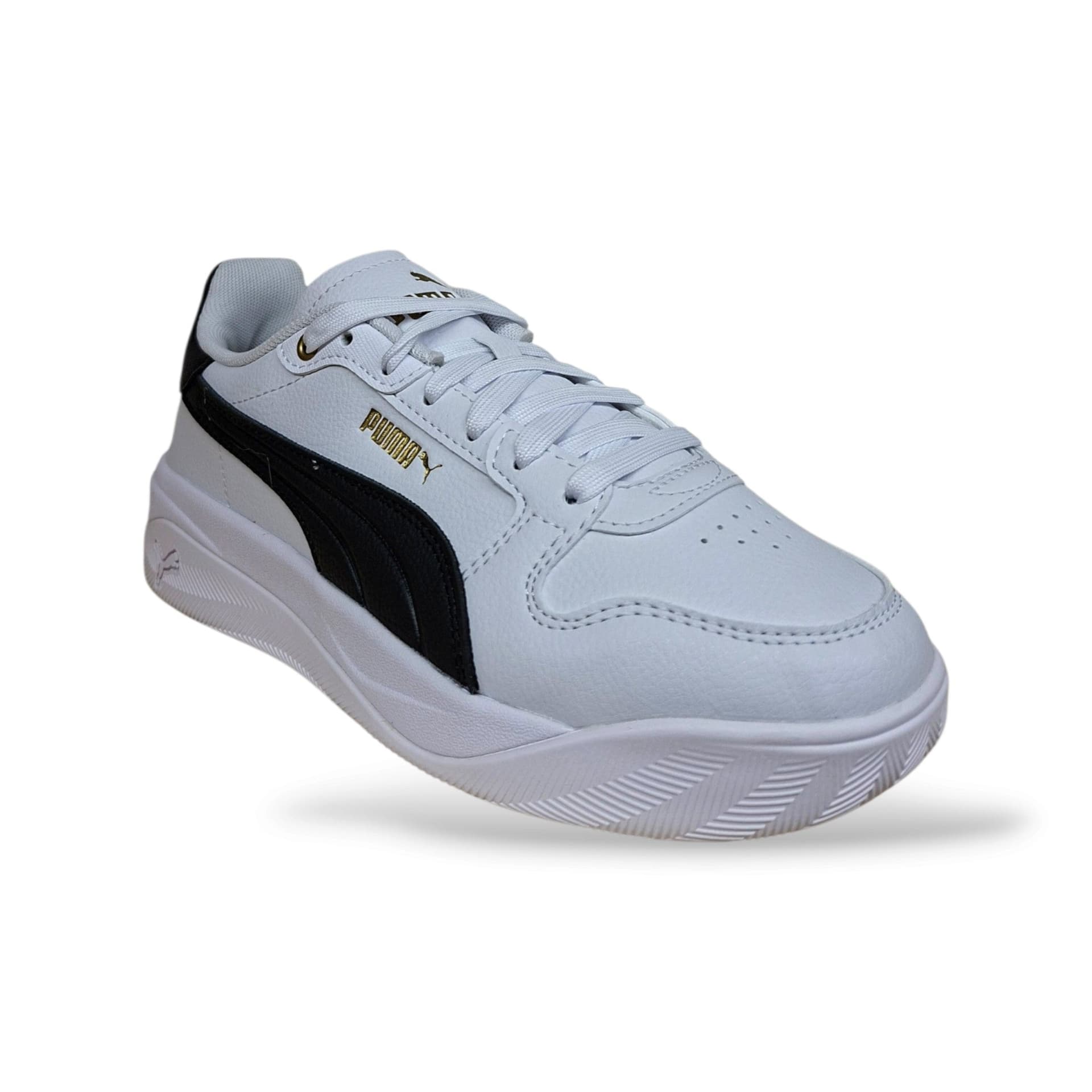 Puma Court Bae 408624 Sneakers Ragazzi e Donna Bianco Nero | Pelle Lacci Tennis Style Minimal Premium | Taglie 36-39 | Scarpetteria Gica - 2
