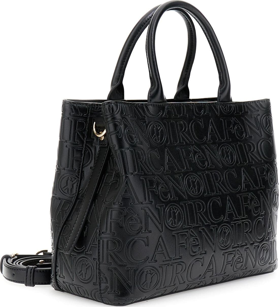BORSA A MANO IN SINTETICO EFFETTO PELLECON EMBOSSED ALL OVER LOGATO - 2