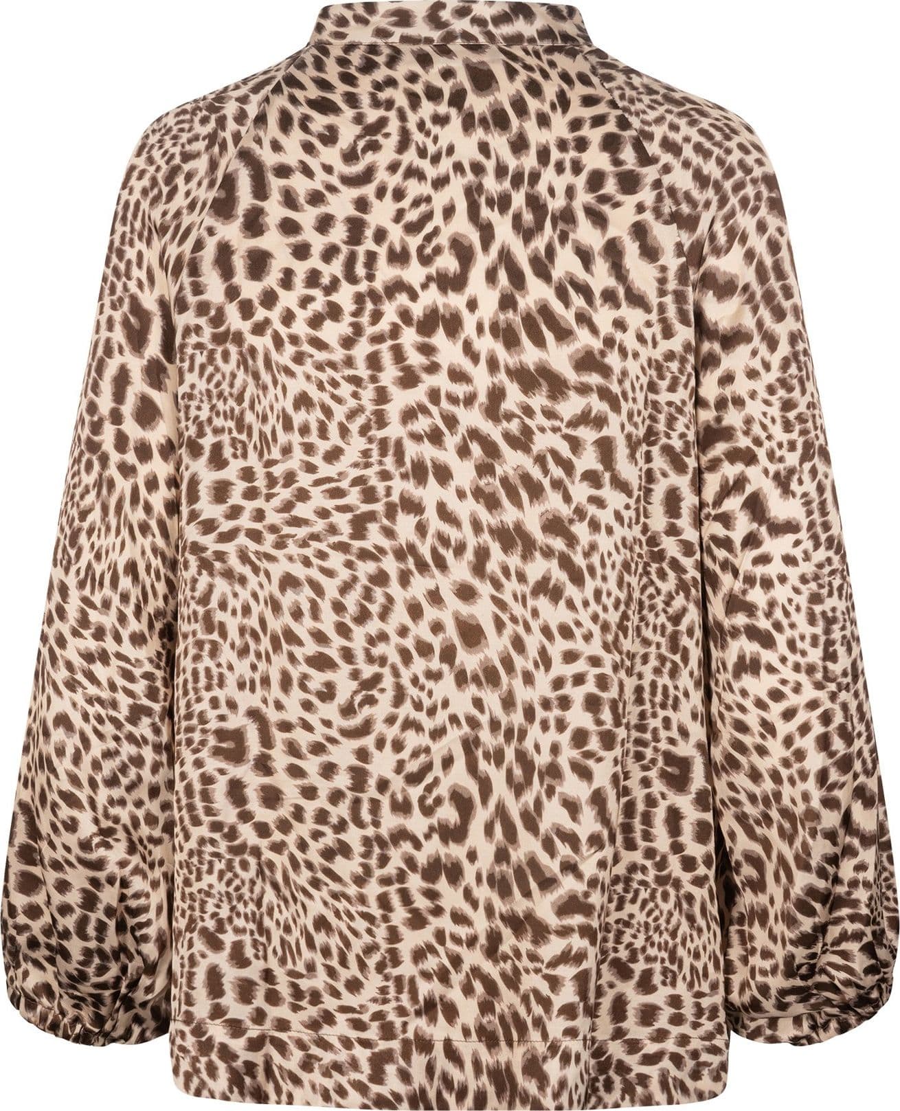 BLUSA IN SATIN STAMPA ANIMALIER - 2