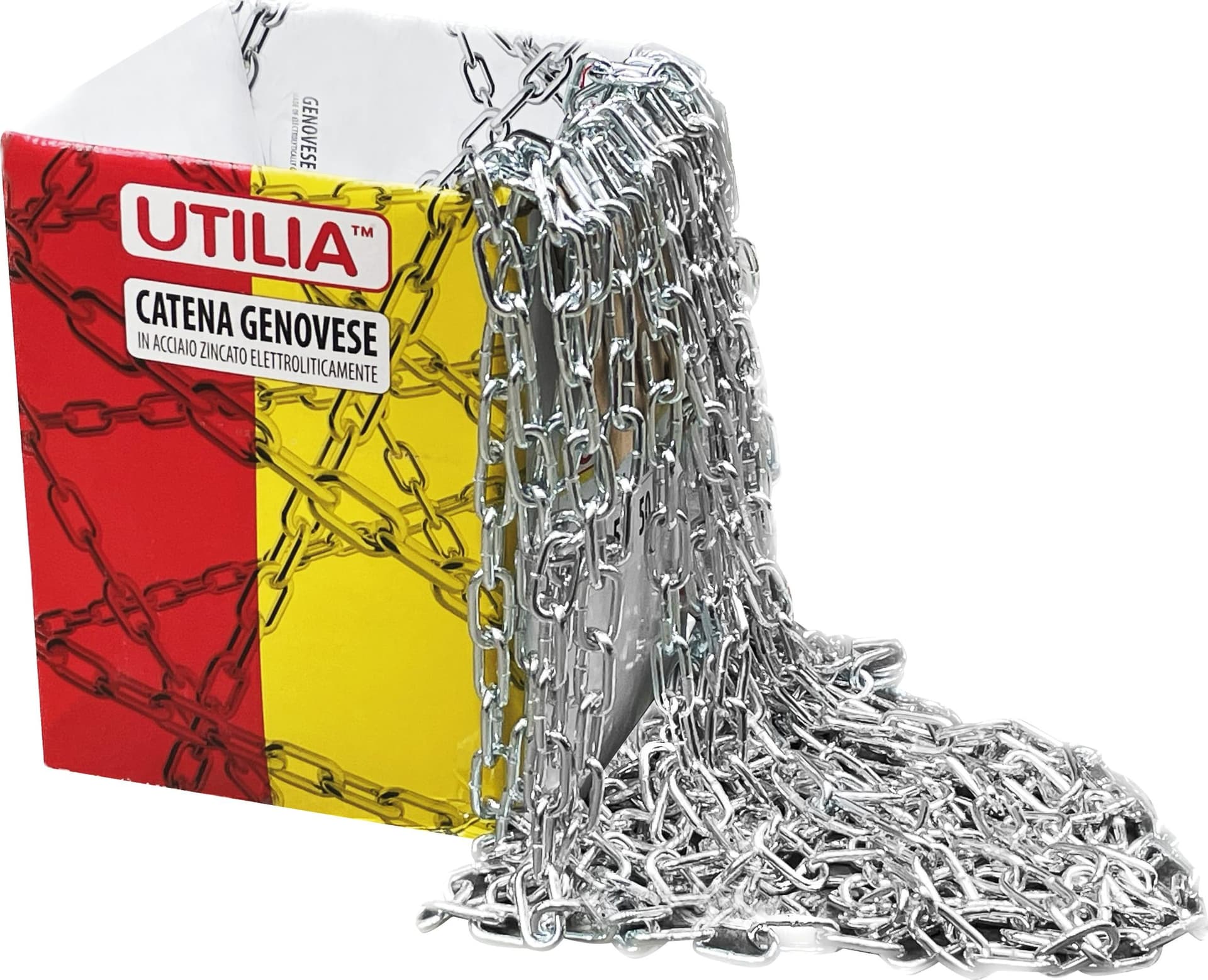 Utilia CATENA GENOVESE ZINCATA IN SCATOLA n 19 (mt. 75) - 2