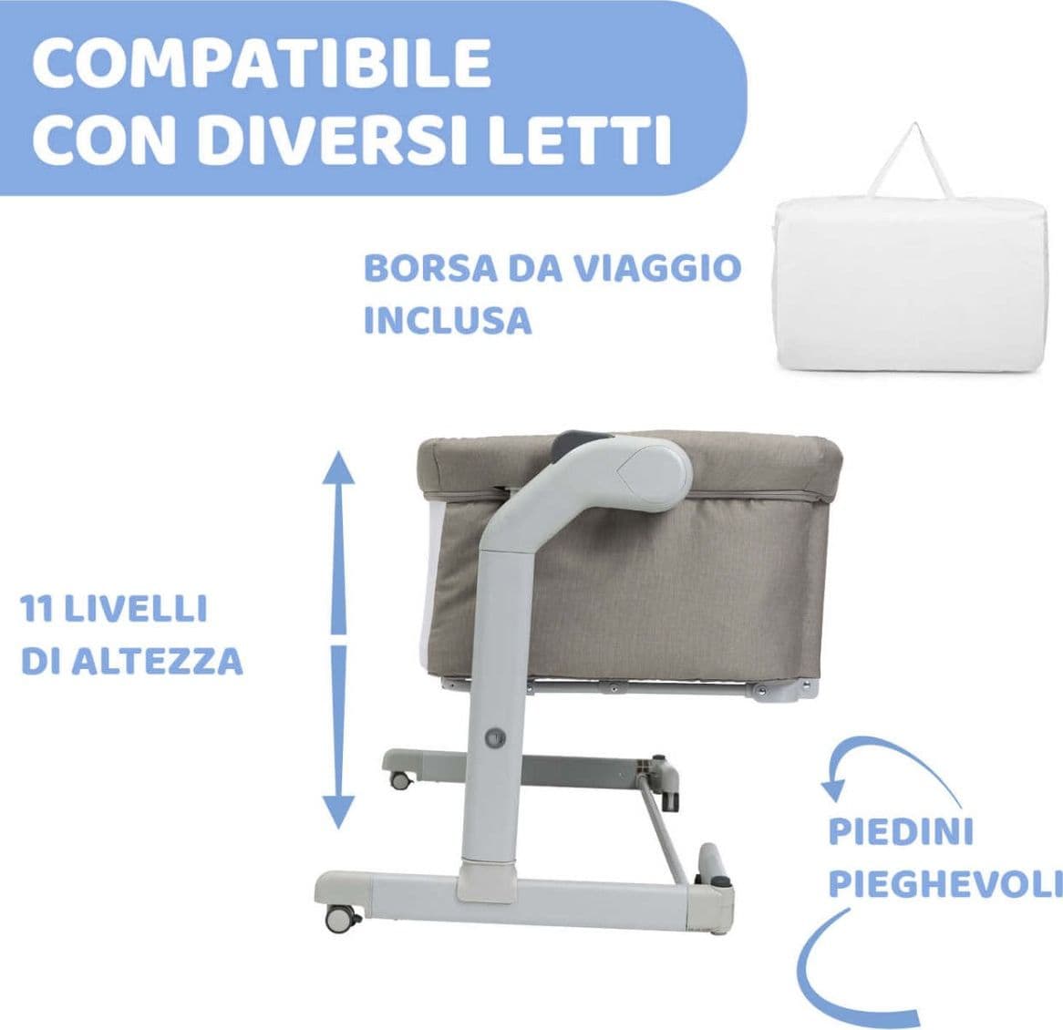 Culla Co-Sleeping Chicco Next2Me Magic Evo-Desert Taupe - 2