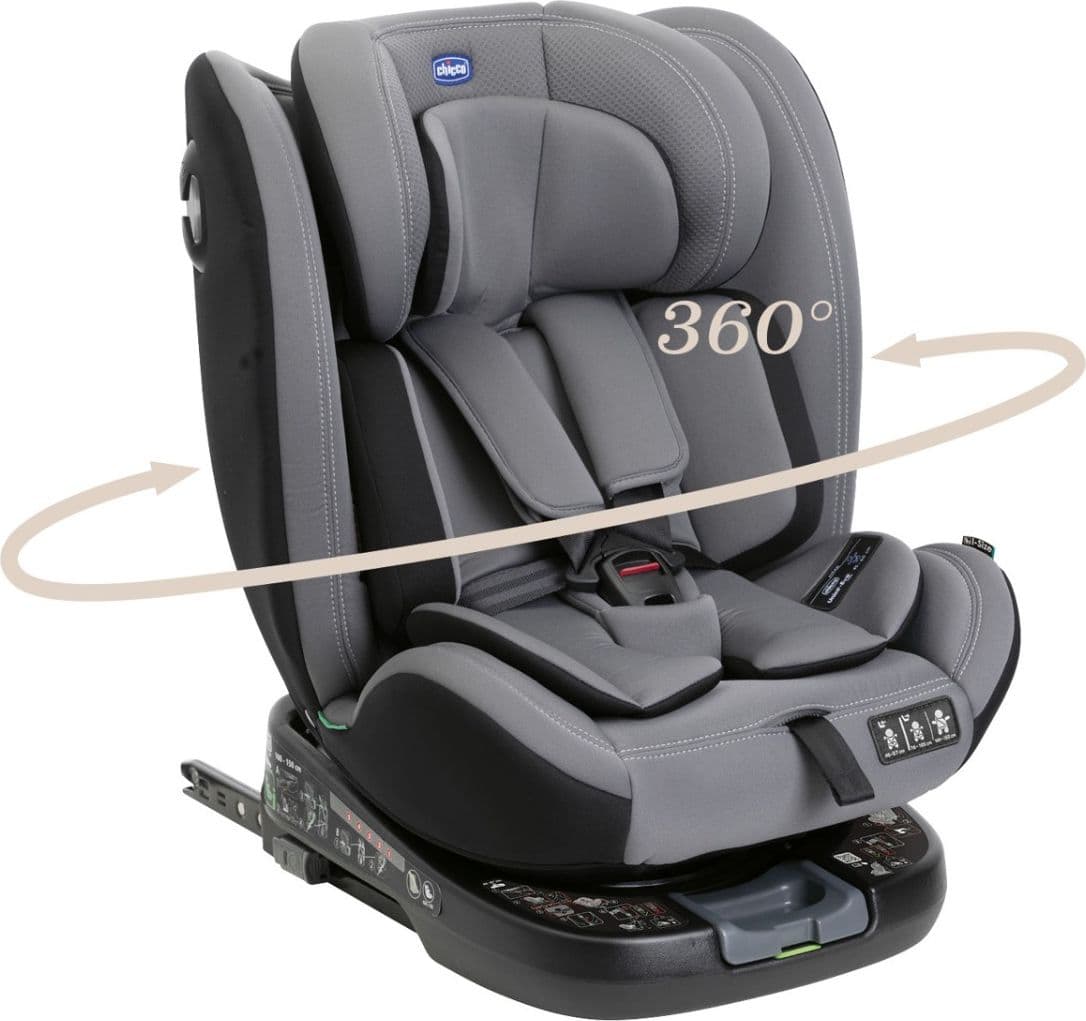 Seggiolino Auto Chicco Unico Evo I-Size-Grey Black - 2