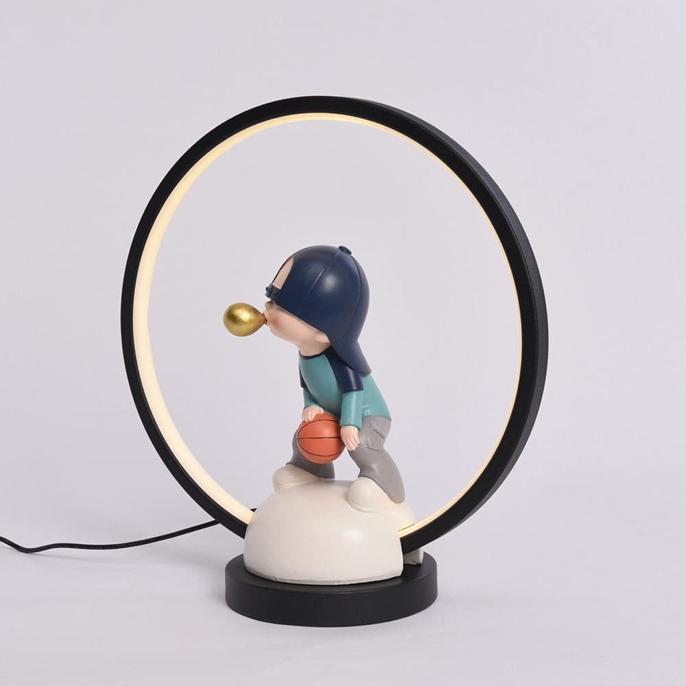 LAMPADA LED TAVOLO DECORATIVA RICARICABILE BIMBO CON PALLA BASKET IN POLIRESINA 9014875 - 4