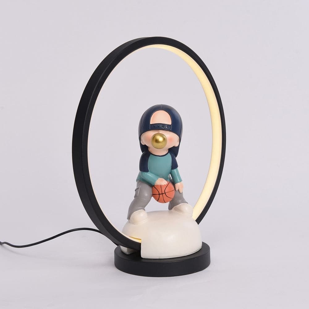 LAMPADA LED TAVOLO DECORATIVA RICARICABILE BIMBO CON PALLA BASKET IN POLIRESINA 9014875 - 6