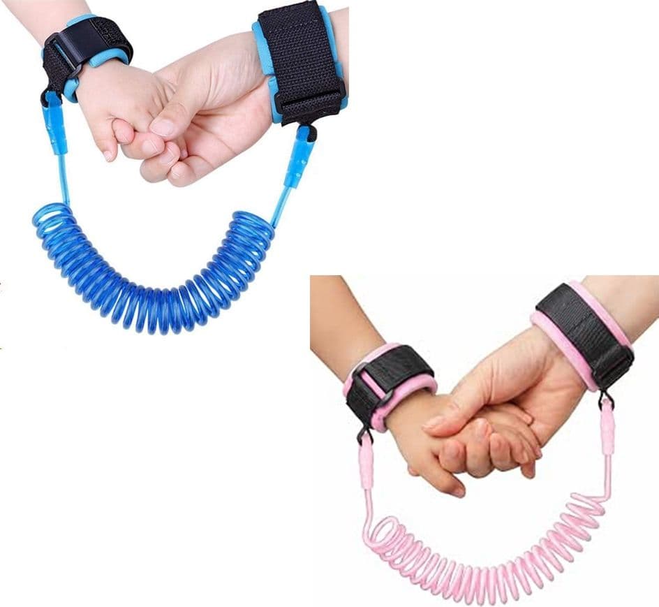 BRACCIALE DI SICUREZZA PORTATILE CON MOLLA ESTENSIBILE 1,5MT ANTI-SMARRIMENTO PER BAMBINI - 1