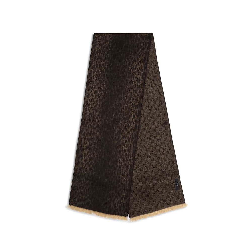 Gucci Brown Wool Oves Aries Scarf - 2
