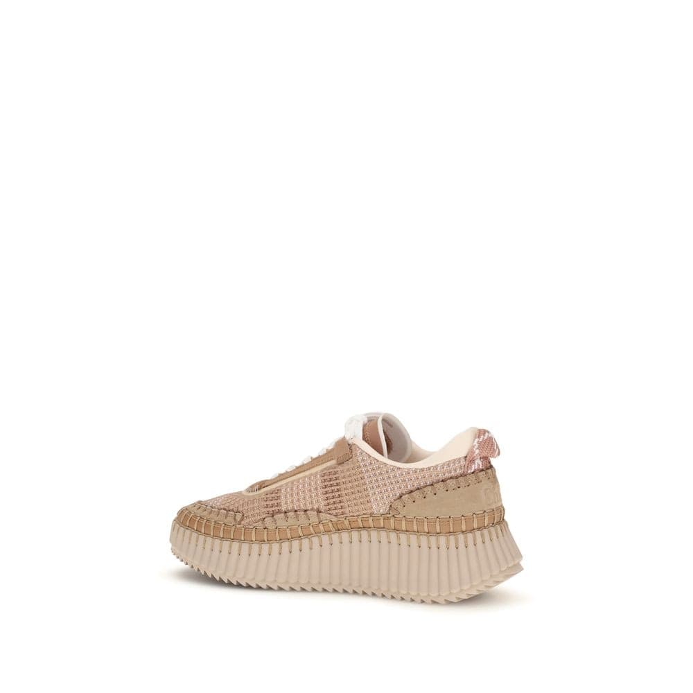 Chloé Beige Nylon Athletic Sneakers - 3
