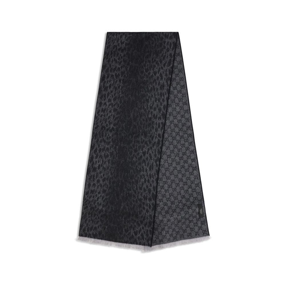 Gucci Gray Wool Oves Aries Scarf - 2
