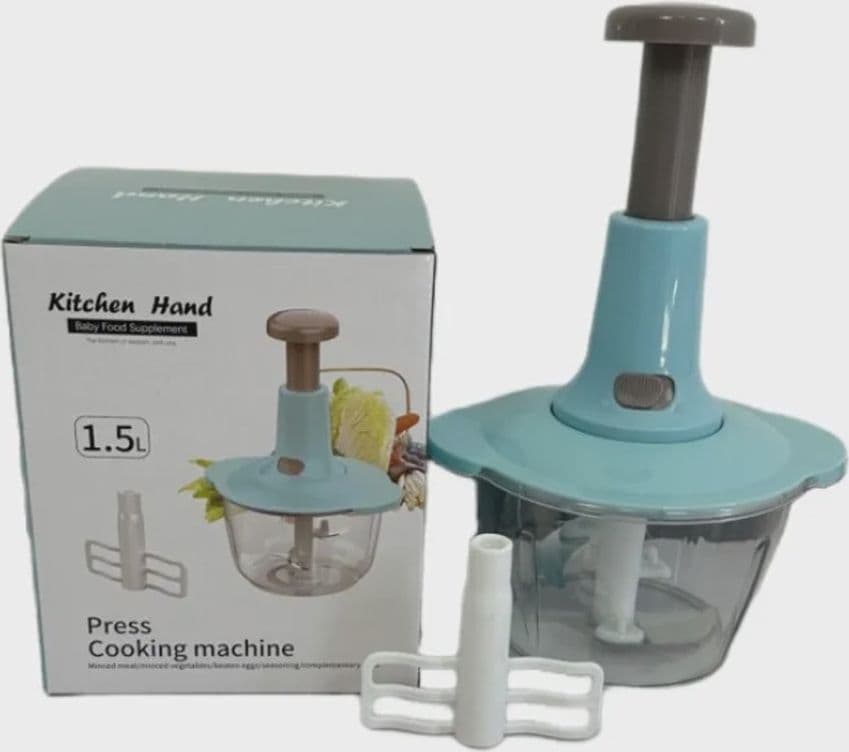 TRITATUTTO DA CUCINA MANUALE A PRESSIONE PER ALIMENTI OMOGENEIZZATI VERDURE CAPACITÀ 1,5LT