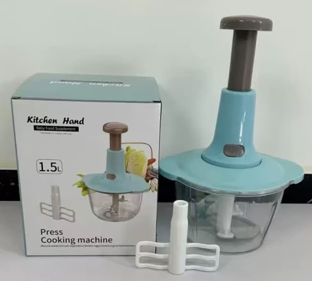 TRITATUTTO DA CUCINA MANUALE A PRESSIONE PER ALIMENTI OMOGENEIZZATI VERDURE CAPACITÀ 1,5LT - 3