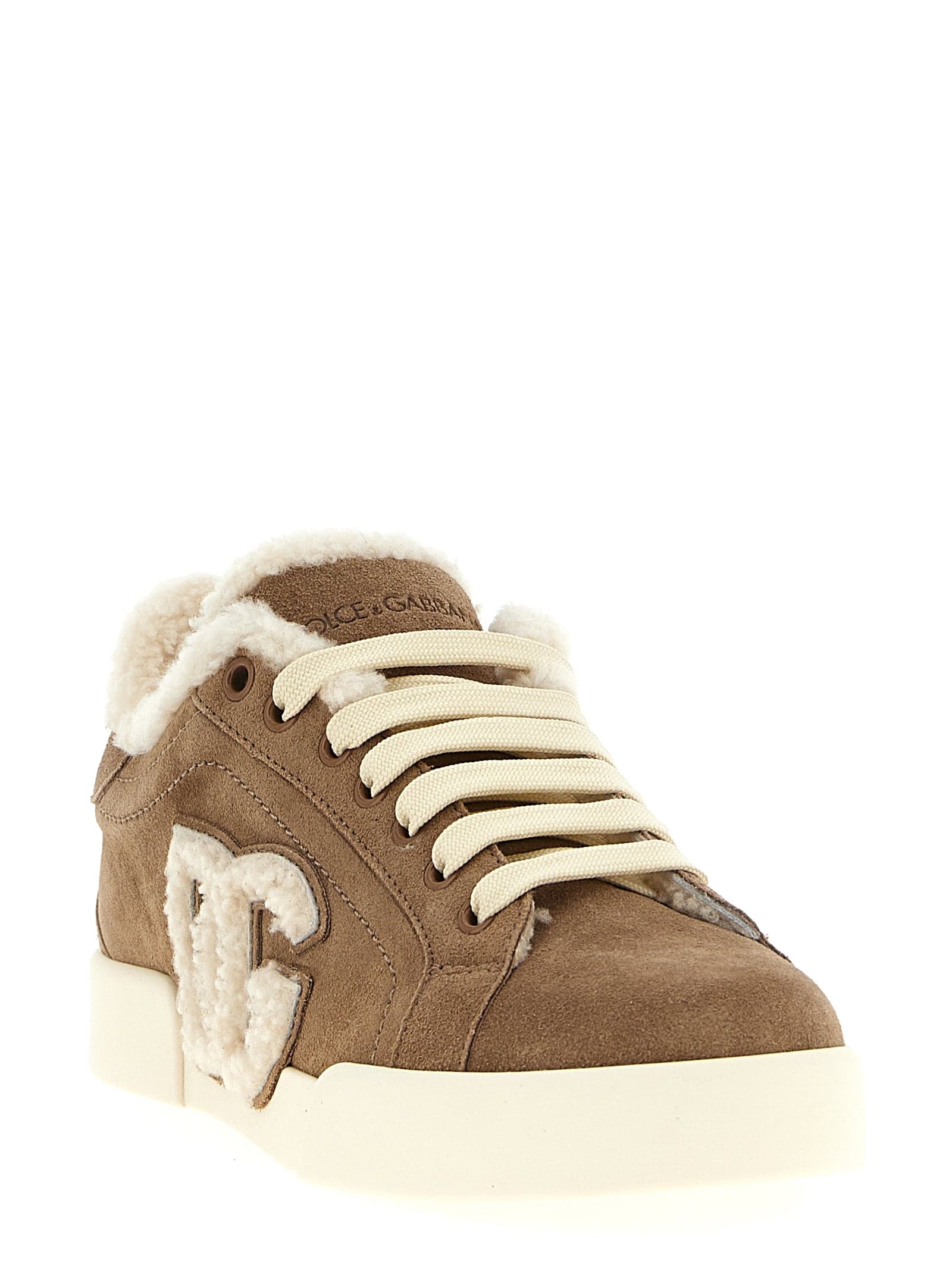 Dolce & Gabbana Brown Lambskin Sneakers - 2