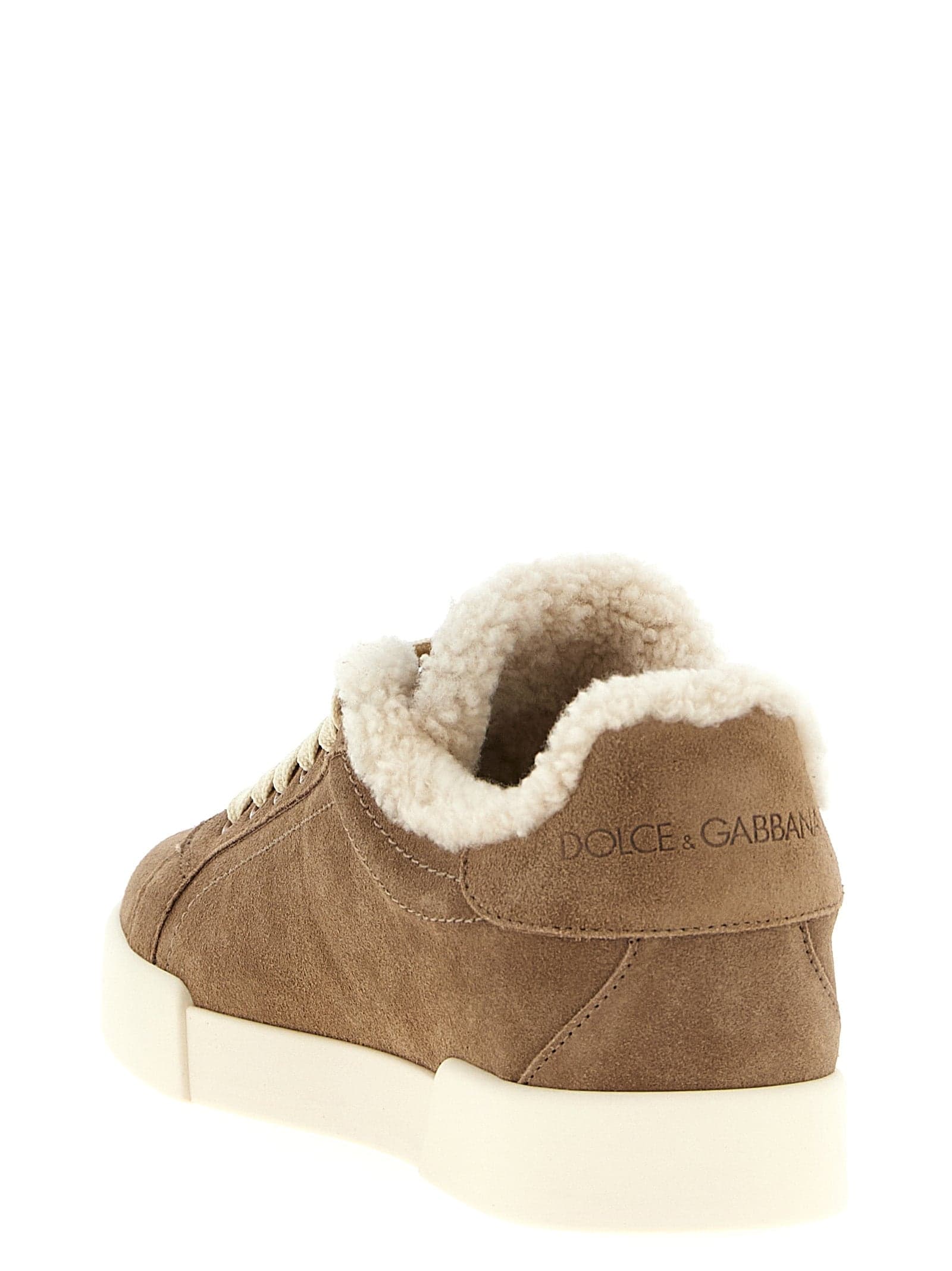 Dolce & Gabbana Brown Lambskin Sneakers - 3