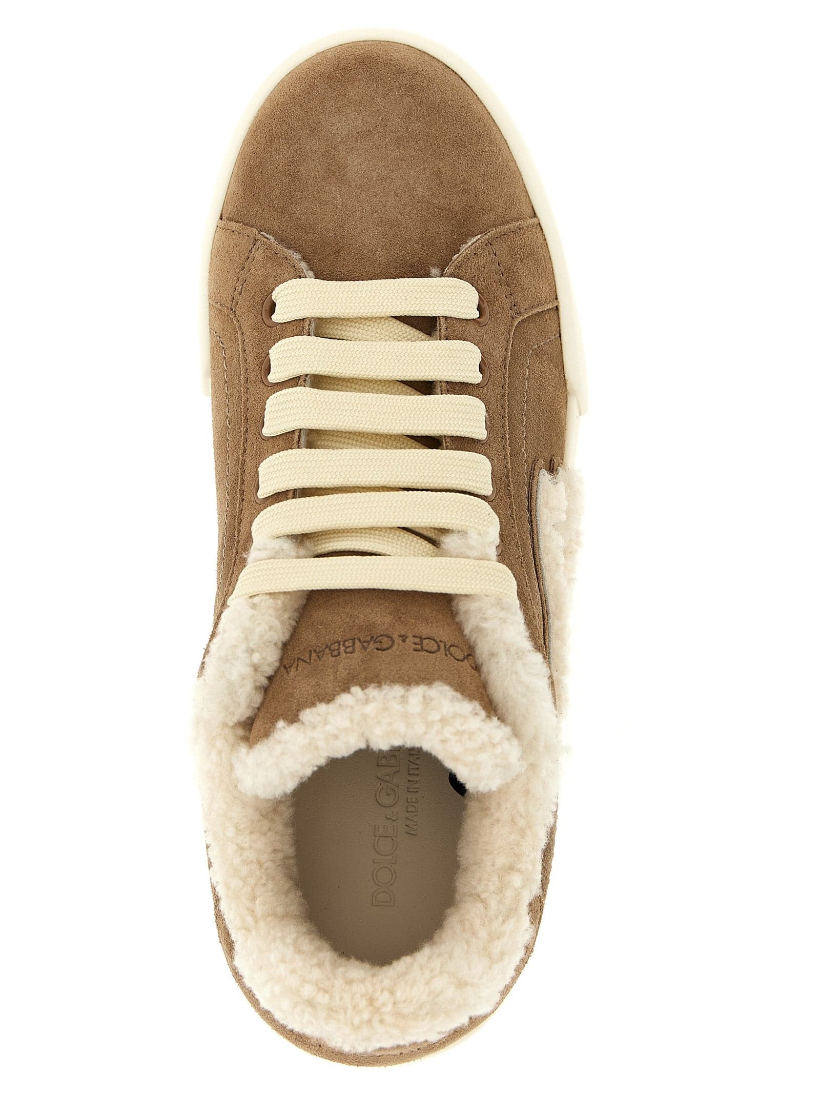 Dolce & Gabbana Brown Lambskin Sneakers - 4
