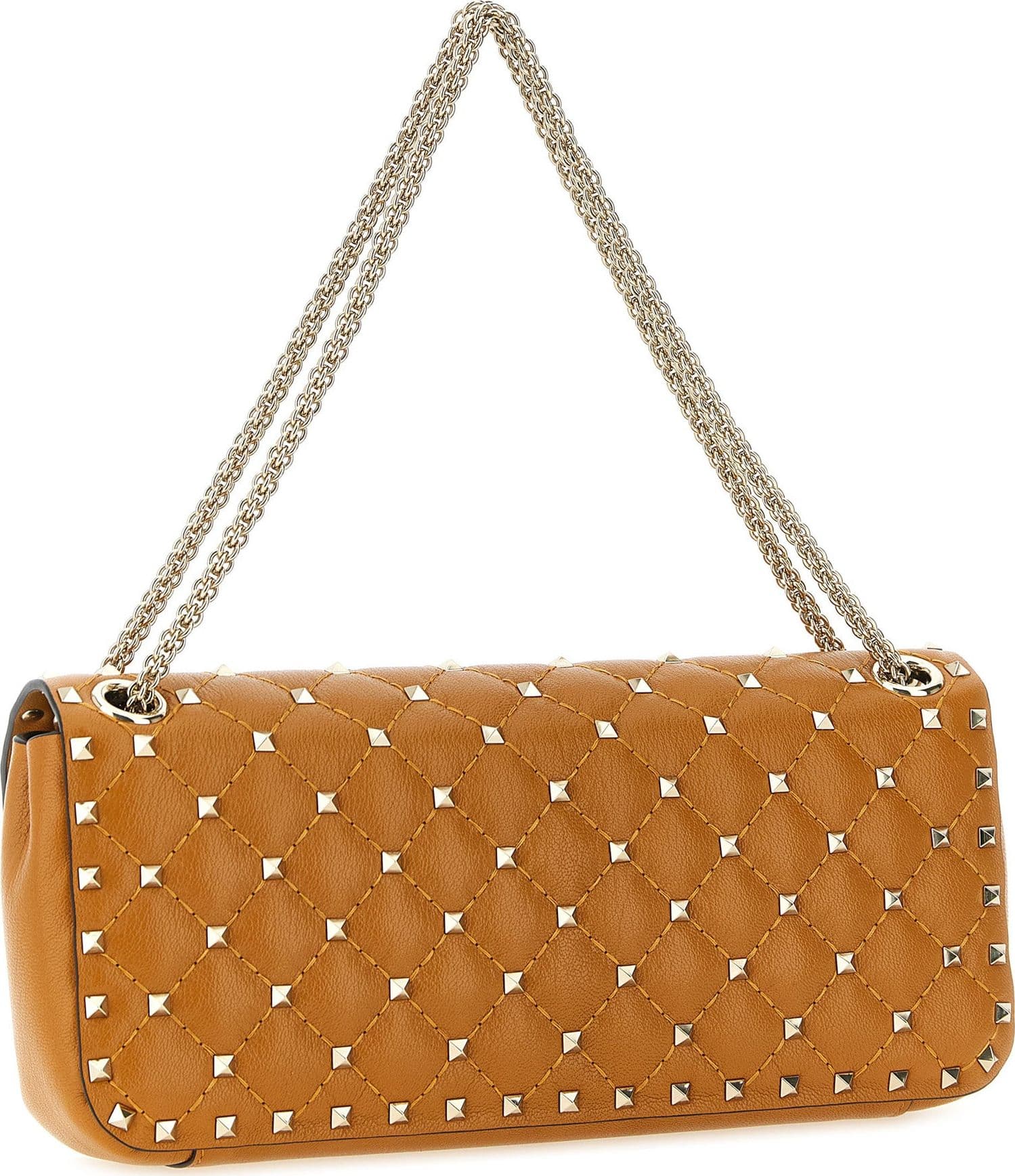 Valentino Garavani Orange Goatskin Shoulder Bag - 2