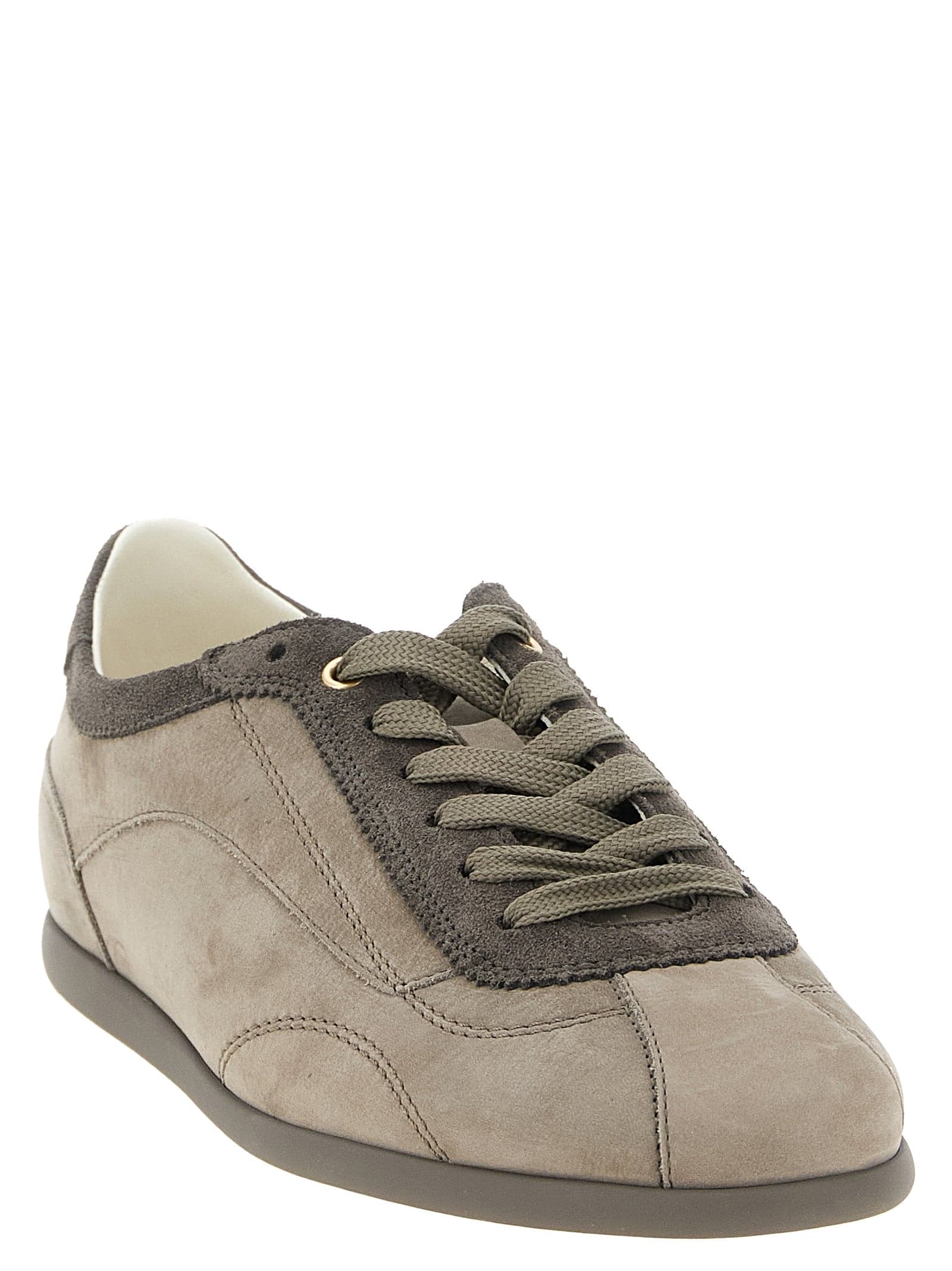 Brunello Cucinelli Gray Calfskin Low Top Sneakers - 2