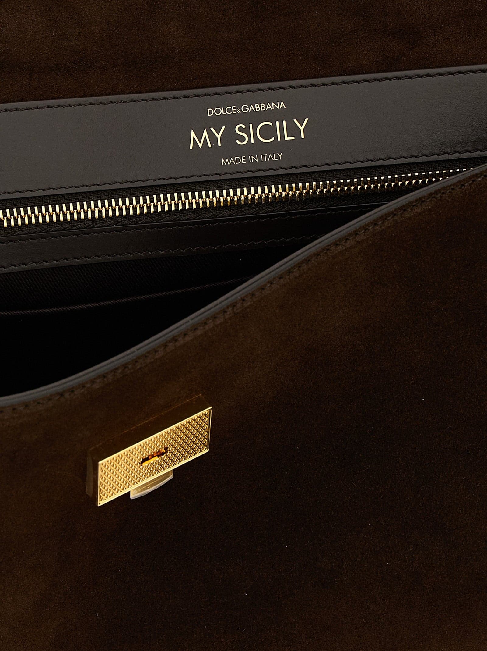 Dolce & Gabbana Brown Calfskin Handbag - 4