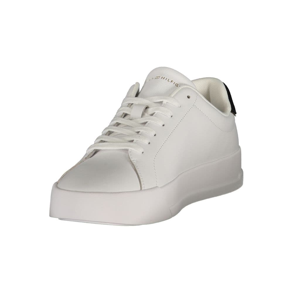 Tommy Hilfiger White Polyurethane Men's Sneaker - 3
