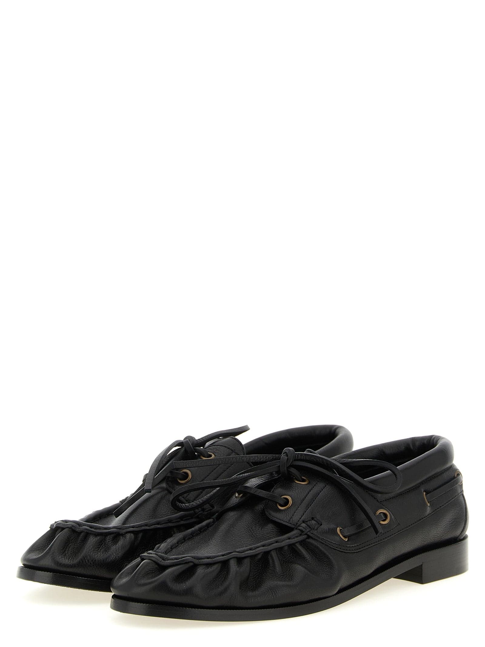 Saint Laurent Black Calfskin Slip-On Loafers - 2