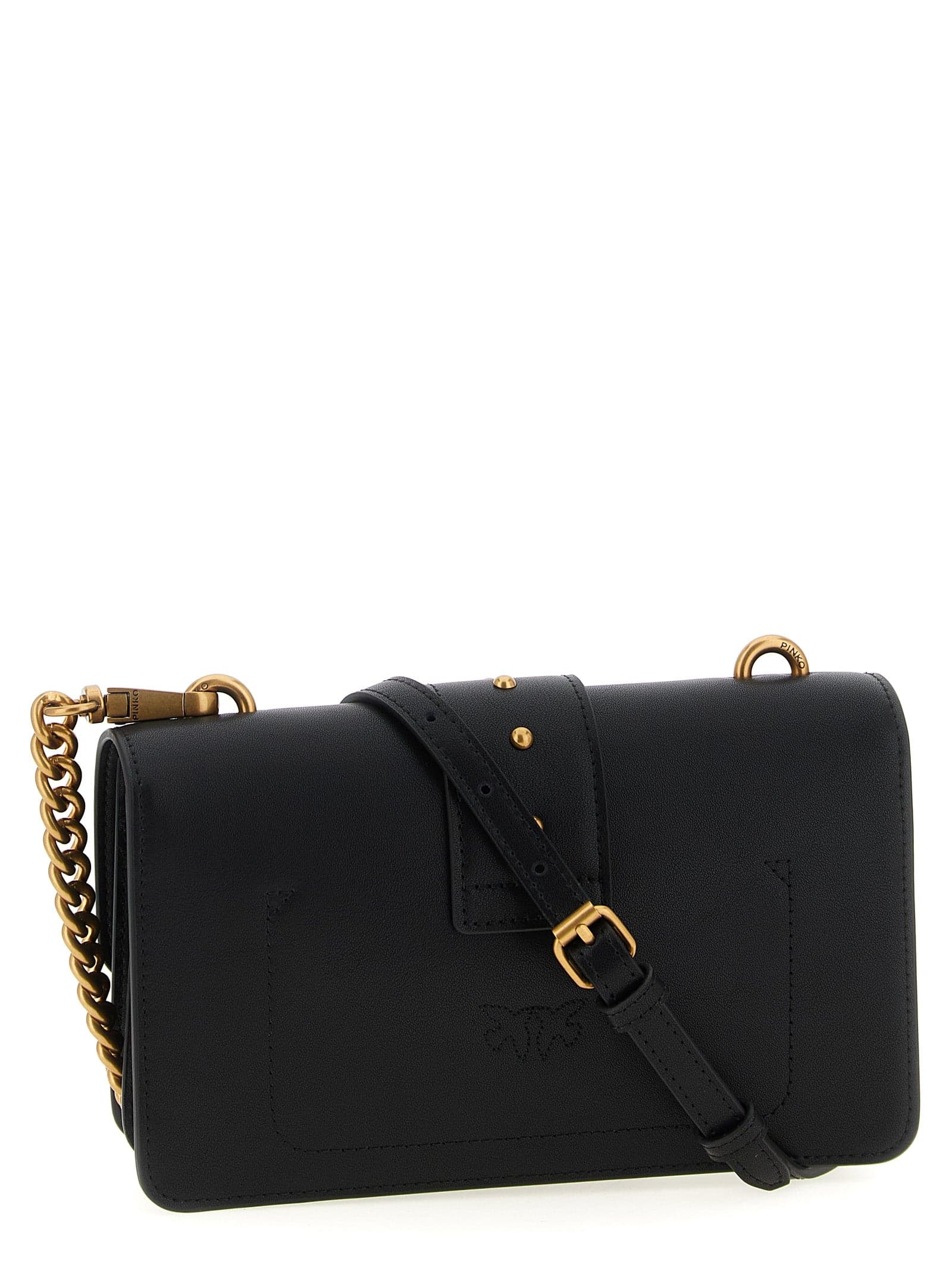 PINKO Black Calfskin Crossbody Bag - 2