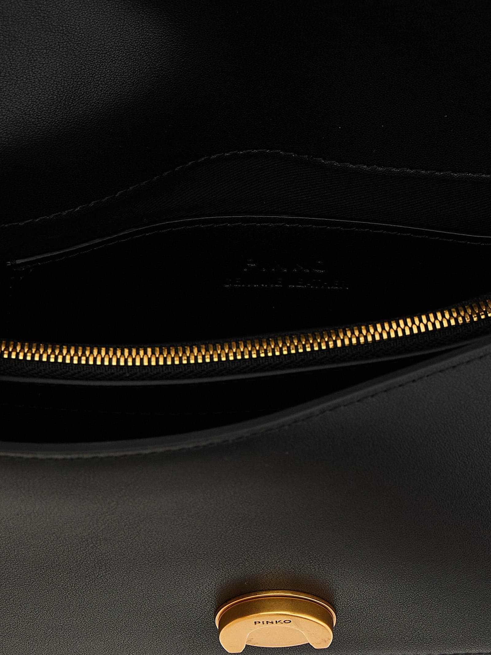 PINKO Black Calfskin Crossbody Bag - 4