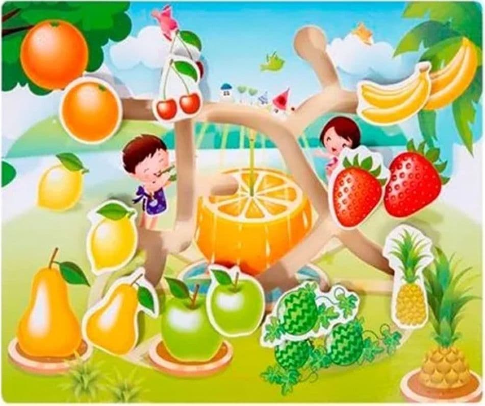 PUZZLE LABIRINTO IN LEGNO CON MOVIMENTO FRUTTA GIOCATTOLI EDUCATIVI PER BAMBINI 66750
