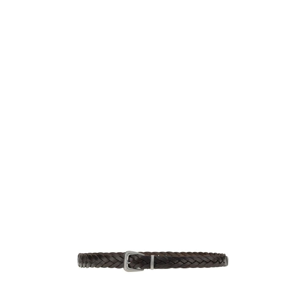 Brunello Cucinelli Brown Calf Leather Bos Taurus Regular Belt - 2