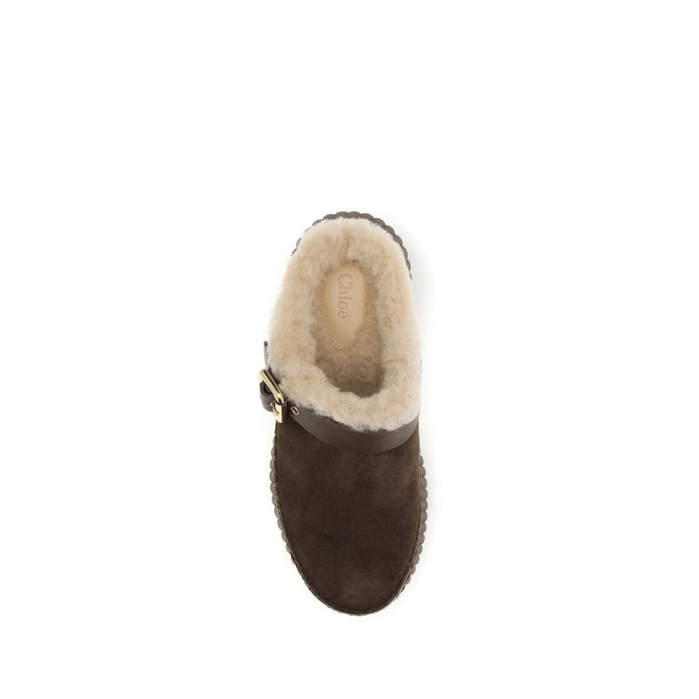 Chloé Brown Calf Leather Bos Taurus Mules - 4