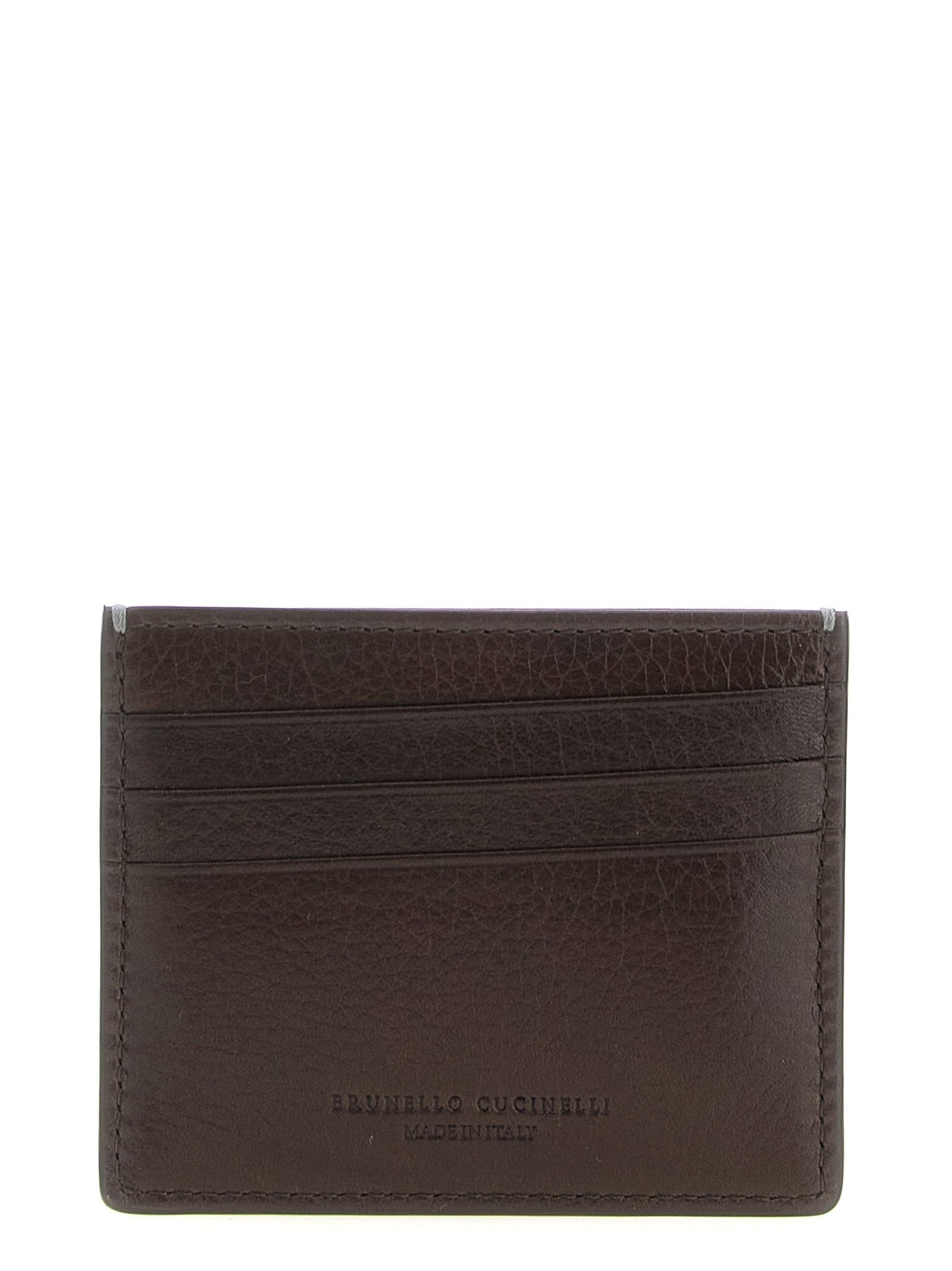 Brunello Cucinelli Brown Calfskin Cardholder - 2
