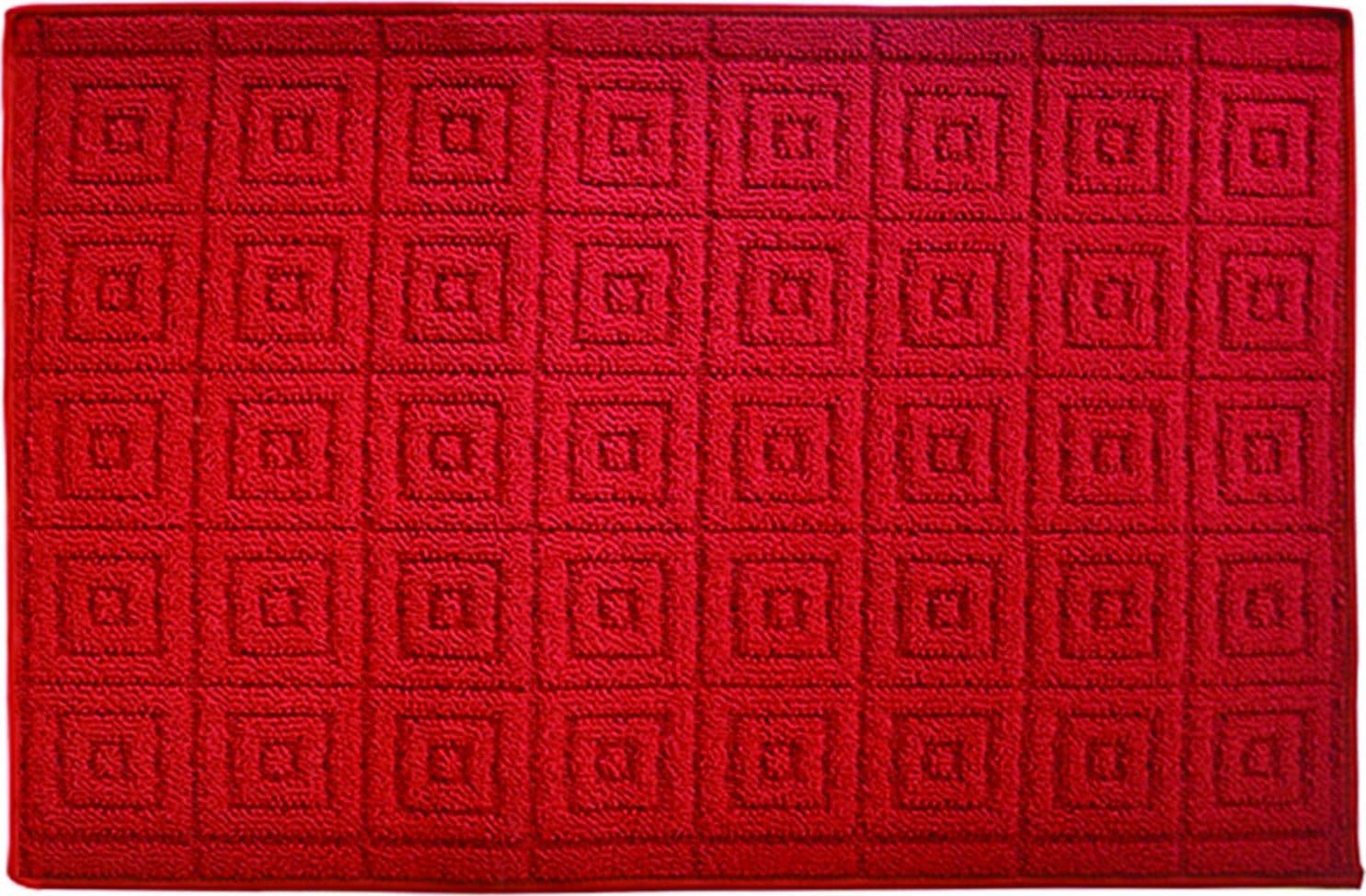 fondo antiscivolo - lavabile    in lavatrice colore rosso -   cm.57x240 - 3