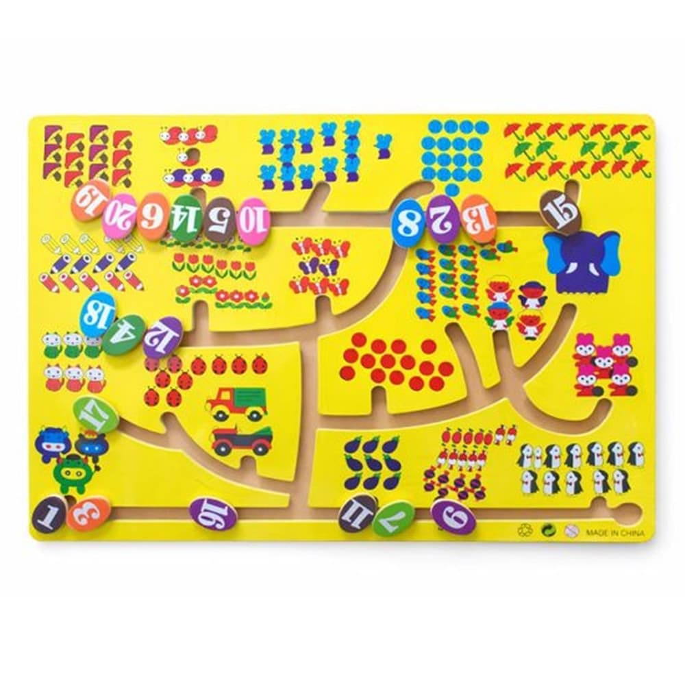PUZZLE LABIRINTO IN LEGNO CON MOVIMENTO NUMERICO GIOCATTOLI EDUCATIVI PER BAMBINI 52278