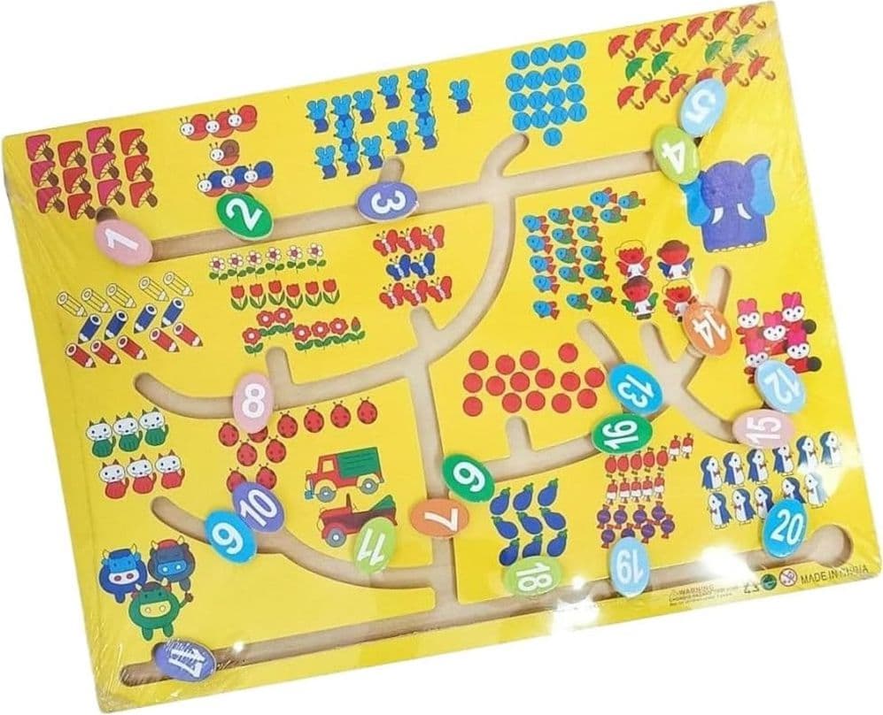 PUZZLE LABIRINTO IN LEGNO CON MOVIMENTO NUMERICO GIOCATTOLI EDUCATIVI PER BAMBINI 52278 - 4