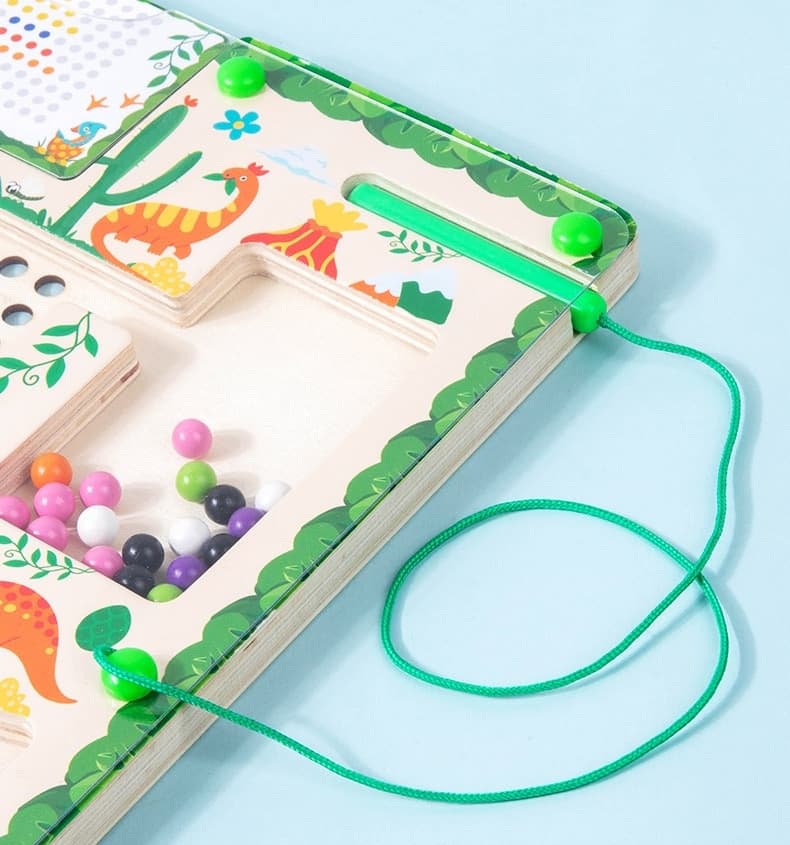 LABIRINTO MAGNETICO PER BAMBINI GIOCO EDUCATIVO TEMA DINOSAURI PENNA CON PALLINE 32348 - 5