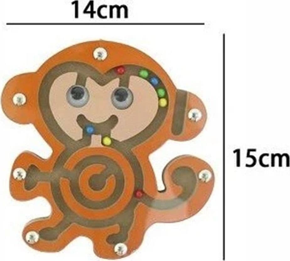 LABIRINTO CON CALAMITA IN LEGNO GIOCO PALLINE GIOCATTOLO PER BAMBINI 4 MODELLI 74772 - 3