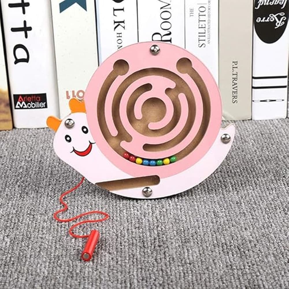 LABIRINTO CON CALAMITA IN LEGNO GIOCO PALLINE GIOCATTOLO PER BAMBINI 4 MODELLI 74772 - 5